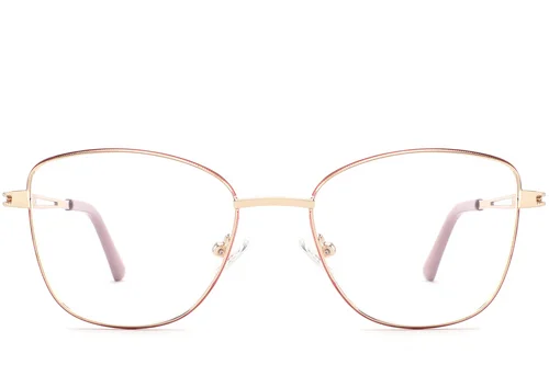 Lunettes papillon en métal rouge #BS2425-0487