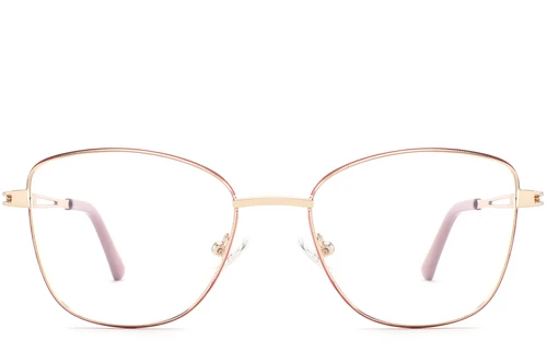 Occhiali a farfalla in metallo rosso #BS2425-0487