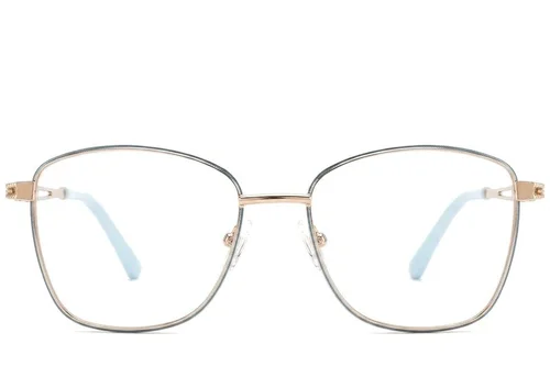 Lunettes papillon en métal bleu #BS2425-0491