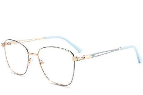 Lunettes papillon en métal bleu #BS2425-0491