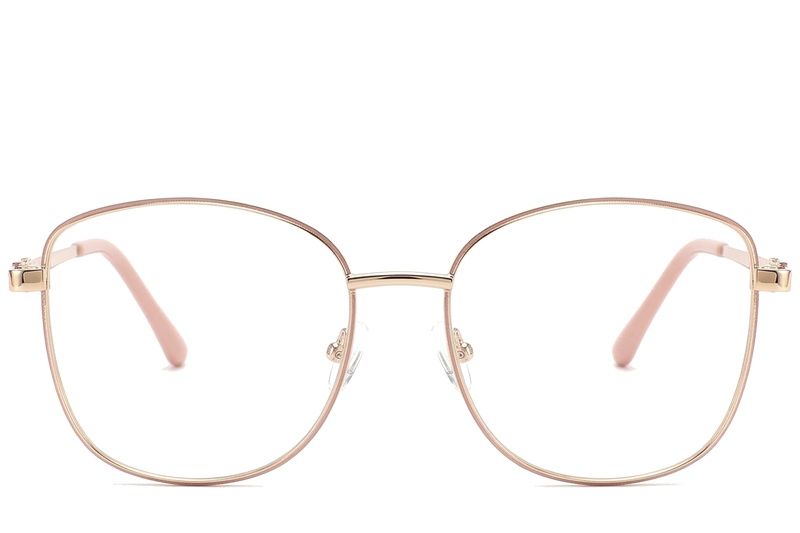 Occhiali in metallo rosa a forma di farfalla #BS2425-0494