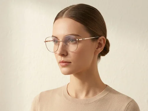 Lunettes papillon en métal gris #BS2425-0496