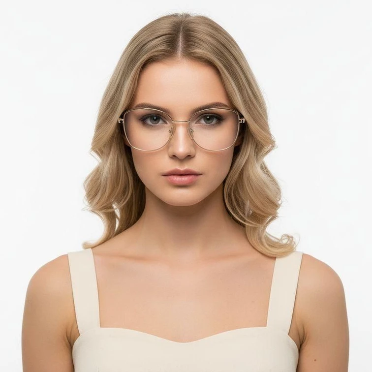 Schmetterlingsgraue Metallbrille #BS2425-0496