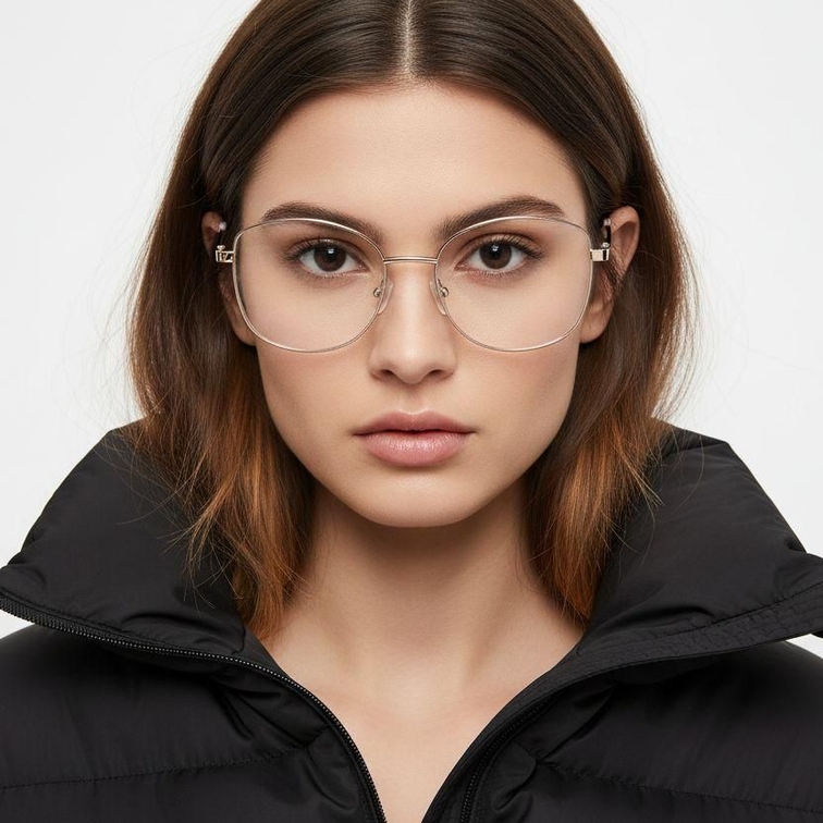 Butterfly Red Metal Glasses #BS2425-0499
