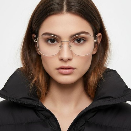 Lunettes papillon en métal rouge #BS2425-0499