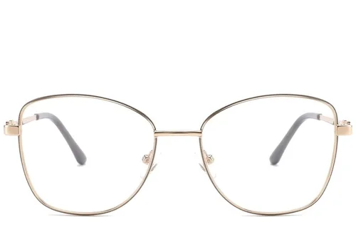 Lunettes papillon en métal gris #BS2425-0502