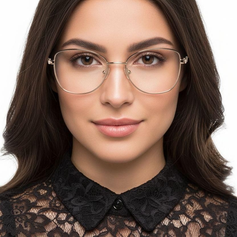 Butterfly Gray Metal Glasses #BS2425-0502