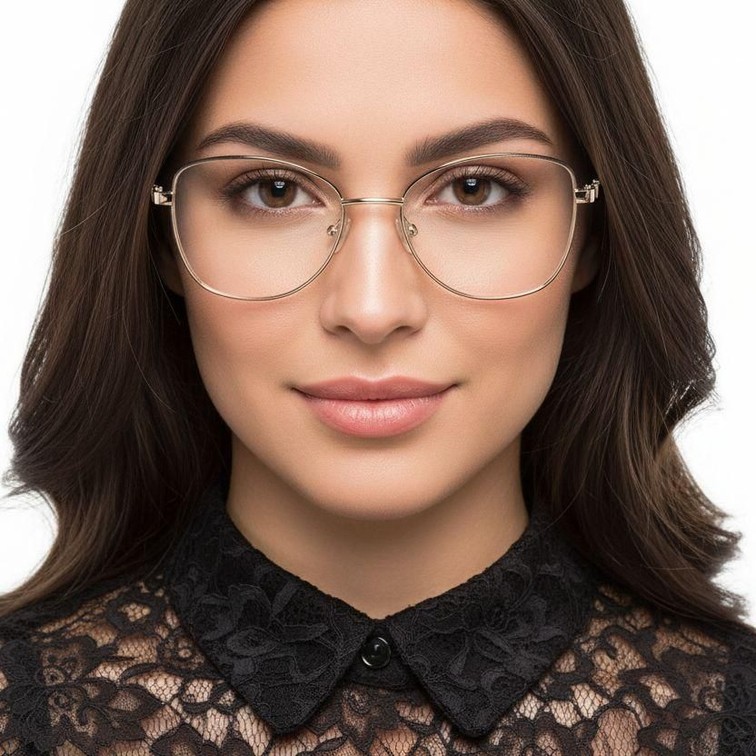 Gafas de metal gris mariposa #BS2425-0502