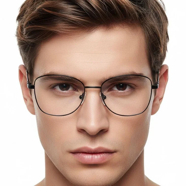 Butterfly-Brille aus schwarzem Metall #BS2425-0504