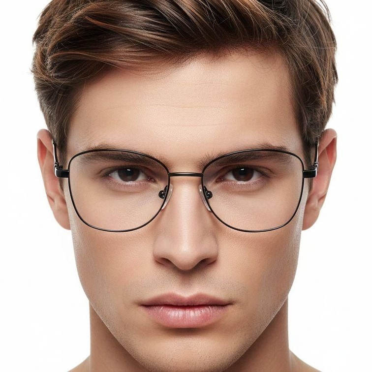 Butterfly-Brille aus schwarzem Metall #BS2425-0504