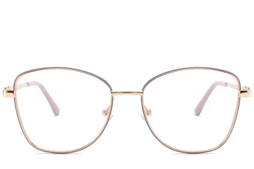 Lunettes papillon en métal rouge #BS2425-0505
