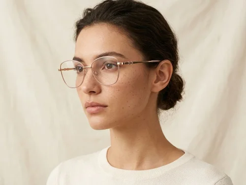 Lunettes papillon en métal rouge #BS2425-0505