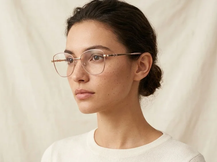 Lunettes papillon en métal rouge #BS2425-0505