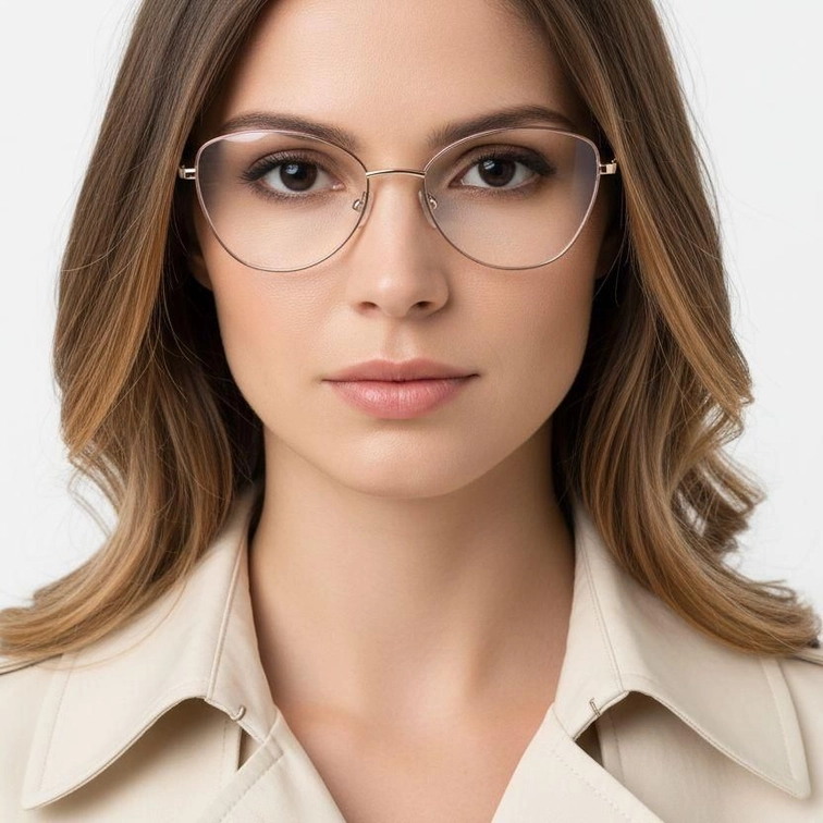 Schmetterlingsbrille aus rotem Metall #BS2425-0506