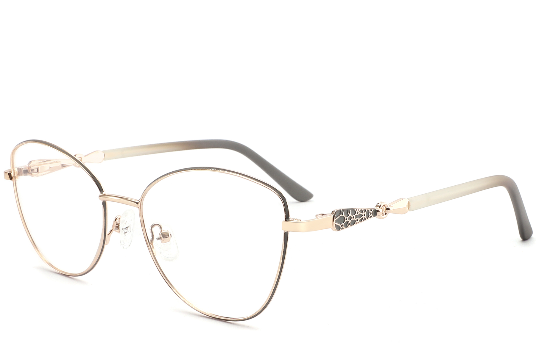 Butterfly Gray Metal Glasses #BS2425-0507