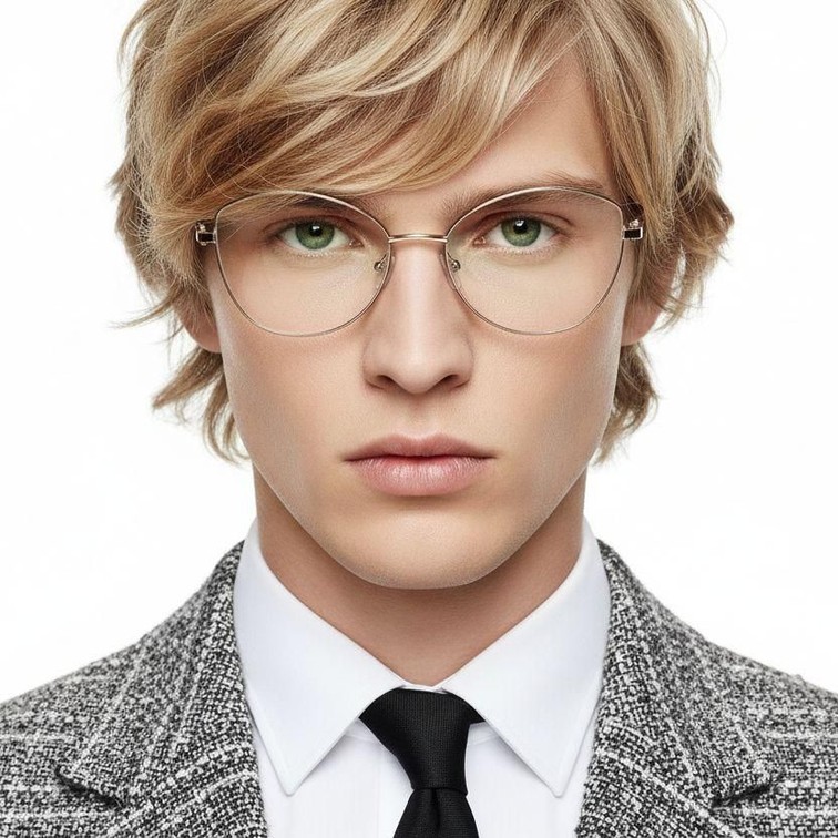 Butterfly Gray Metal Glasses #BS2425-0507