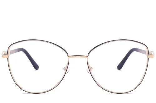 Lunettes papillon violettes en métal #BS2425-0509