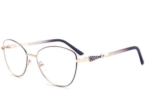 Lunettes papillon violettes en métal #BS2425-0509