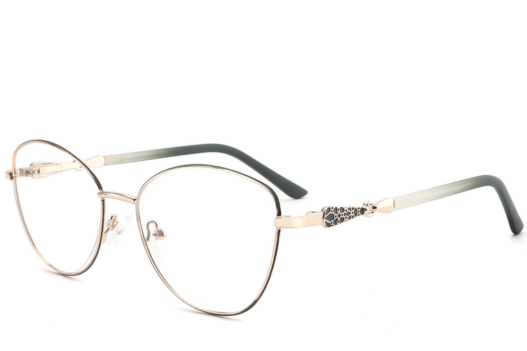 Butterfly Green Metal Glasses #BS2425-0510