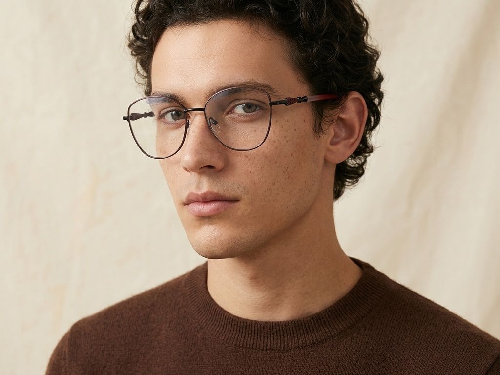 Lunettes papillon en métal noir #BS2425-0511