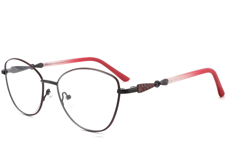 Butterfly-Brille aus schwarzem Metall #BS2425-0511
