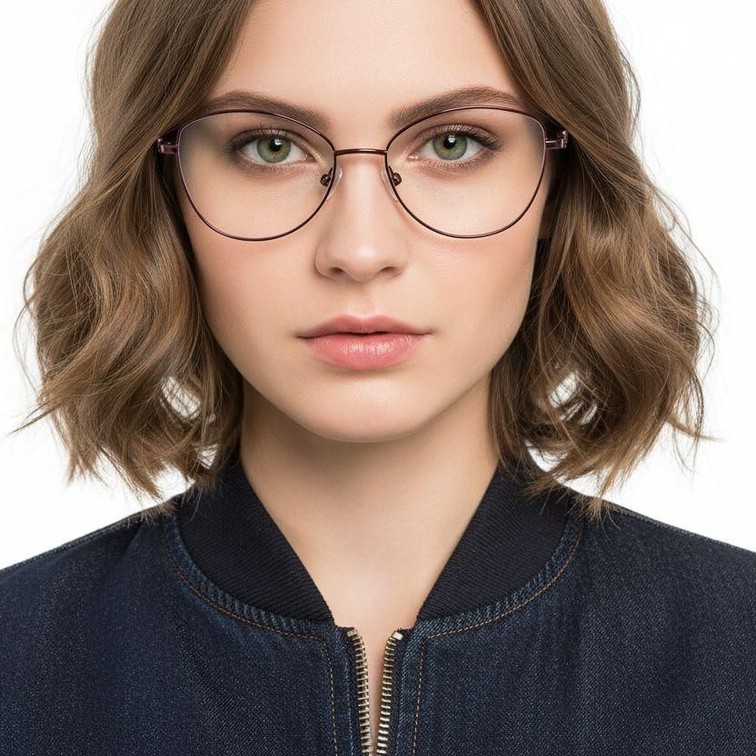 Butterfly-Brille aus schwarzem Metall #BS2425-0511