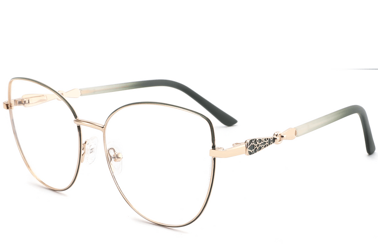 Butterfly Green Metal Glasses #BS2425-0516