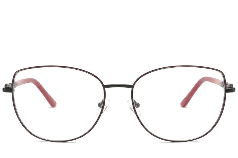 Gafas de metal negro con forma de mariposa #BS2425-0517