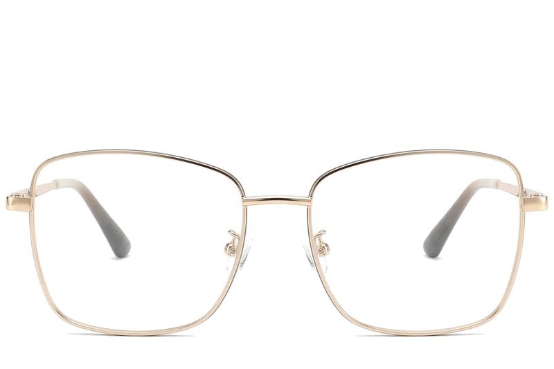 Rectangular Gray Metal Glasses #BS2425-0519