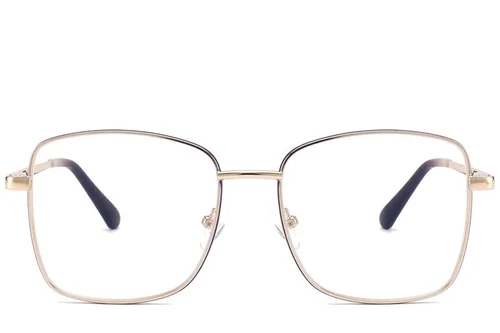 Lunettes rectangulaires en métal violet #BS2425-0521
