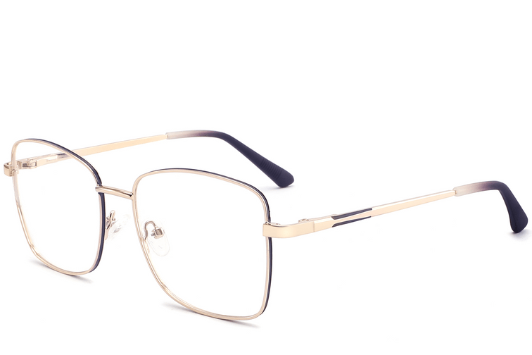 Rectangular Purple Metal Glasses #BS2425-0521