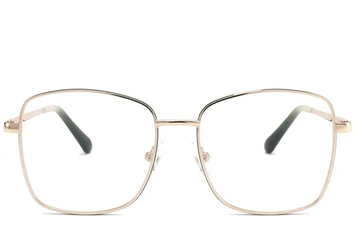 Lunettes rectangulaires en métal vert #BS2425-0522