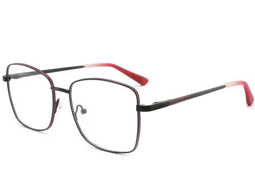 Rectangular Black Metal Glasses #BS2425-0523