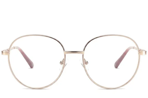Lunettes ovales en métal rouge #BS2425-0524