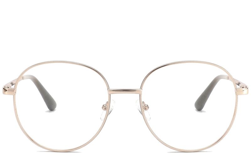 Gafas ovaladas de metal gris #BS2425-0525