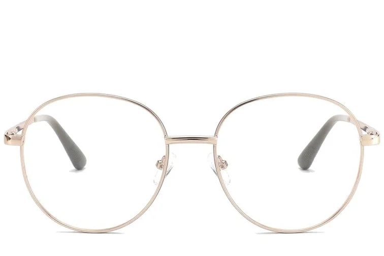 Oval Gray Metal Glasses #BS2425-0525