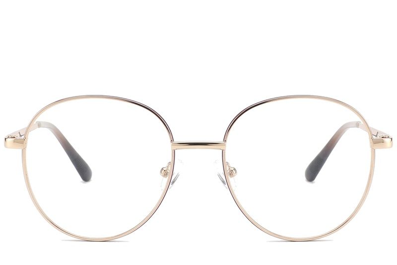 Lunettes ovales en métal doré #BS2425-0526