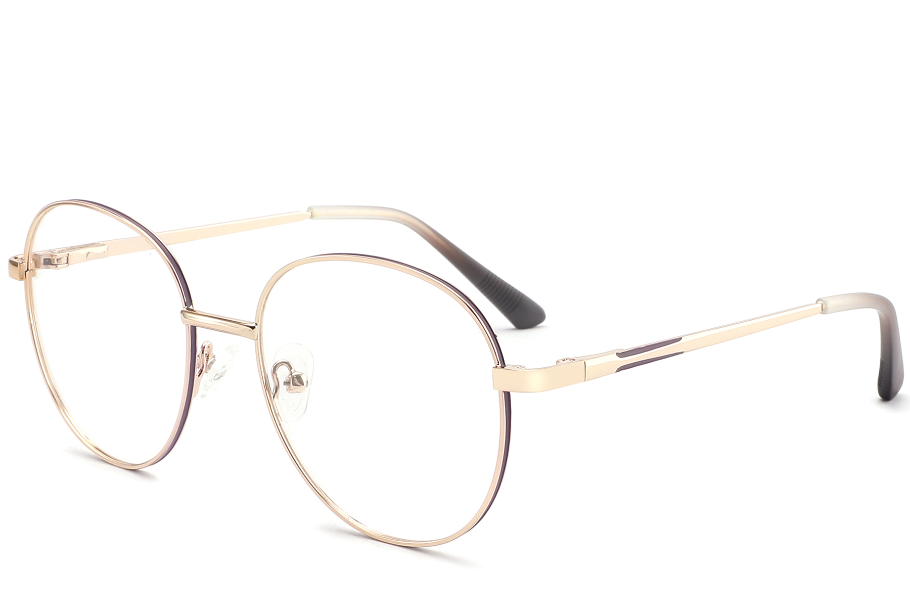Gafas ovaladas de metal dorado #BS2425-0526
