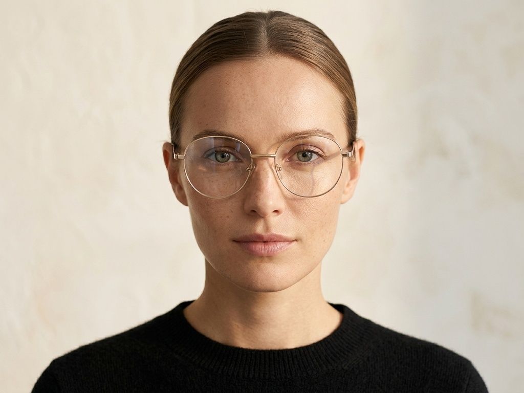 Oval Purple Metal Glasses #BS2425-0527
