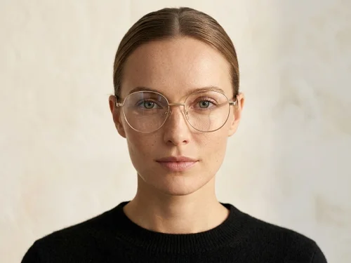 Lunettes ovales en métal violet #BS2425-0527