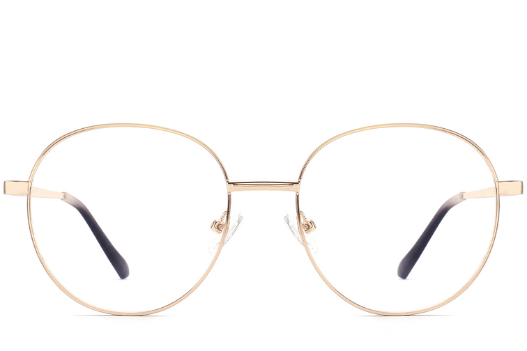 Oval Purple Metal Glasses #BS2425-0527