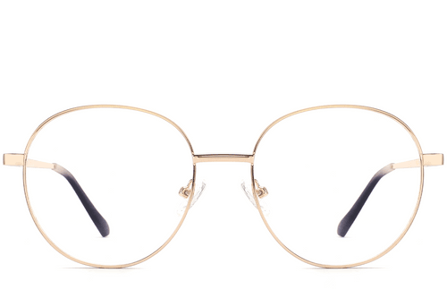 Lunettes ovales en métal violet #BS2425-0527