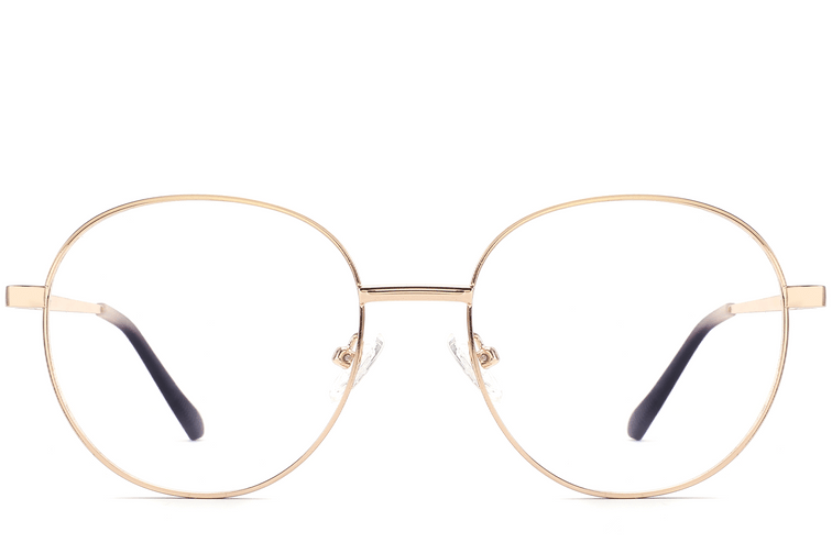Oval Purple Metal Glasses #BS2425-0527