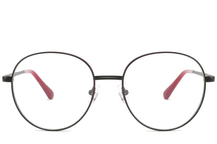 Oval Black Metal Glasses #BS2425-0529