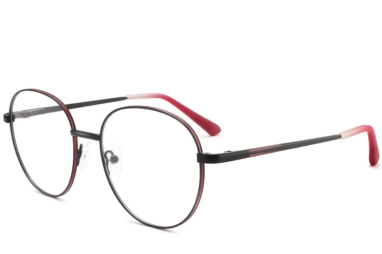 Gafas ovaladas de metal negro #BS2425-0529