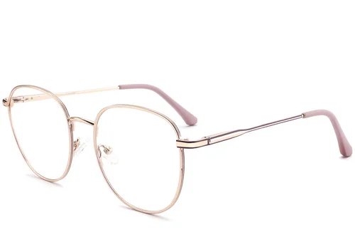 Lunettes ovales en métal rose #BS2425-0530