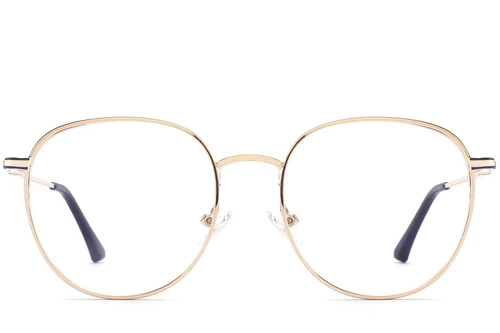 Oval Blue Metal Glasses #BS2425-0532