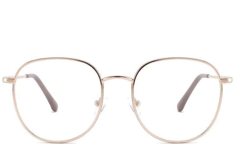 Oval Brown Metal Glasses #BS2425-0533