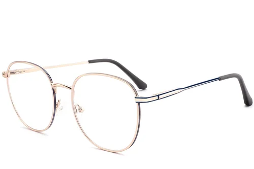 Lunettes ovales en métal doré #BS2425-0534