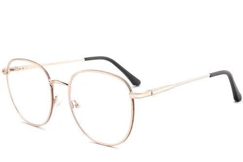 Lunettes ovales en métal doré #BS2425-0534